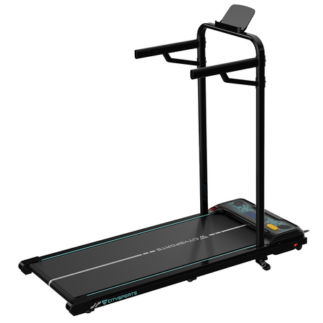 CITYSPORTS WP6FK — Walking Pad 440W, 1–6 km/h, incline 4 levels (up to 13.41%) | Foldable, Black
