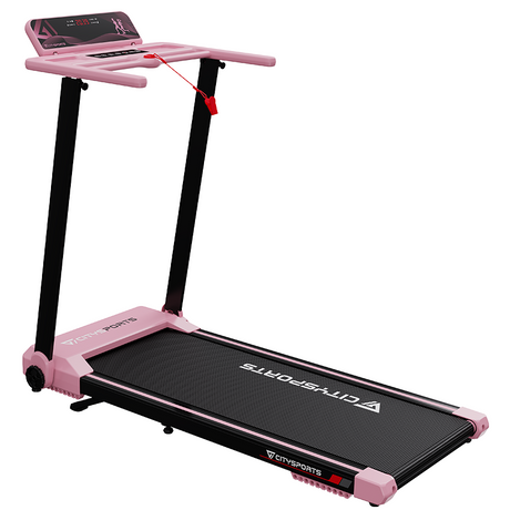 CITYSPORTS WP9 Folding Treadmill – 1400W, 1–12km/h, 26.5kg – Pink