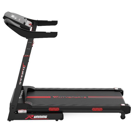 CITYSPORTS WP16 treadmill, left side three-quarter view