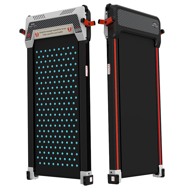 CITYSPORTS ZX3 walking pad, upright views of both reversible surfaces